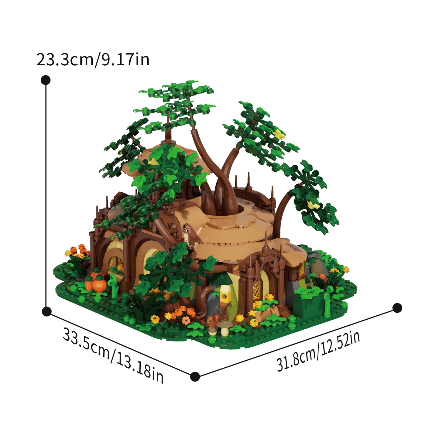 Xbert Woodland Sanctuary Building Set SKU image - 66217-尺寸-01.jpg