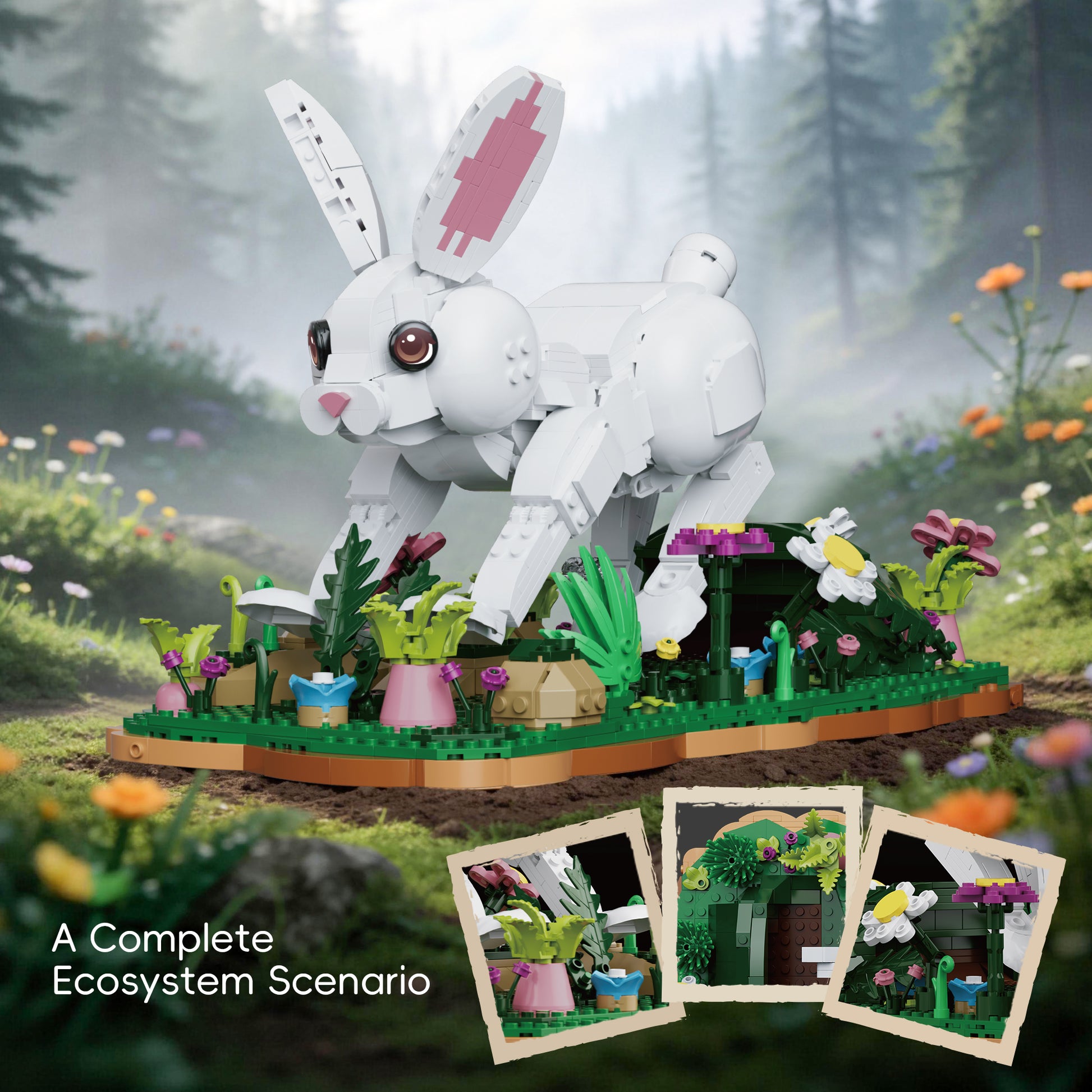 Xbert White Rabbit Building Block Set - 66255-2.jpg