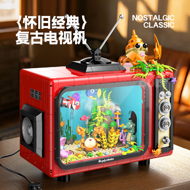 GULY Retro TV Display Building Set 60518 - 800主图-1.jpg