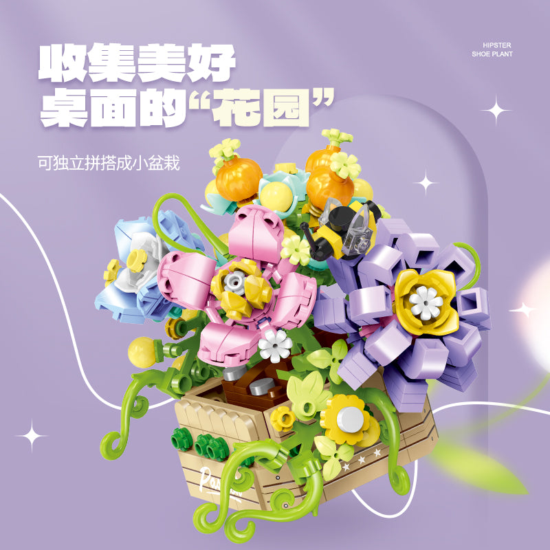 GULY Floral Sneaker Display Building Set 60512 - 800主图-2.jpg