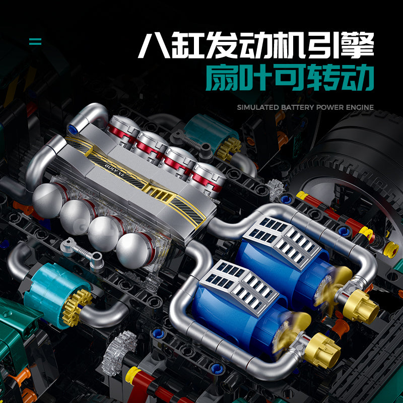 GULY 1:8 Electroplated Sports Car Model Kit 10621 - 800主图-3.jpg
