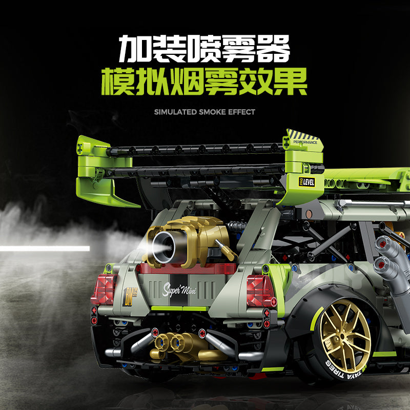 GULY 1:10 Electroplated High-Speed Stunt Car Model Kit 10632 - 800主图-3.jpg