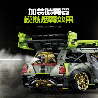 GULY 1:10 Electroplated High-Speed Stunt Car Model Kit 10632 - 800主图-3.jpg