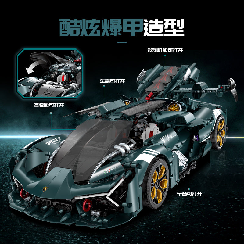 GULY 1:8 Electroplated Sports Car Model Kit 10611 - 800主图-4.jpg