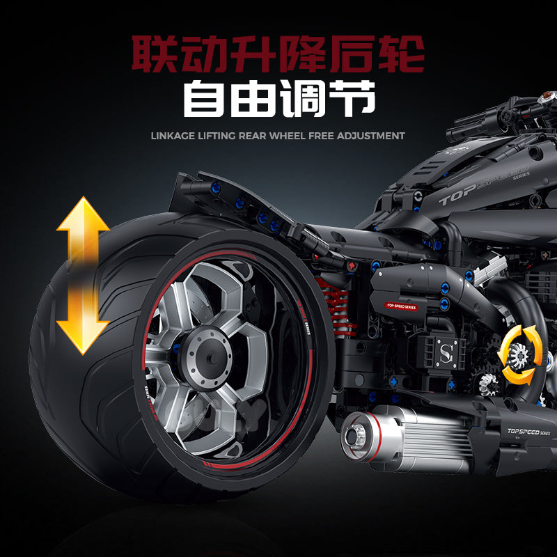 GULY 1:5 Electroplated Technic Motorcycle Model Kit 60521 - 800主图-4.jpg