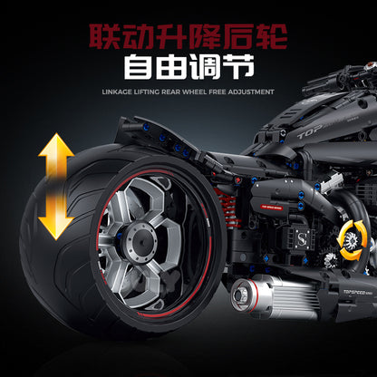 GULY 1:5 Electroplated Technic Motorcycle Model Kit 60521 - 800主图-4.jpg