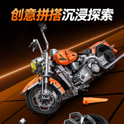 GULY 1:5 Electroplated Technic Motorcycle Model Kit 60531 - 800主图-4.jpg