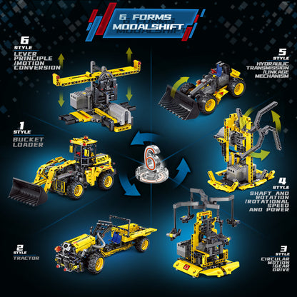 GULY Wheel Loader Bulldozer Building Set 96001 - 800主图-4.jpg