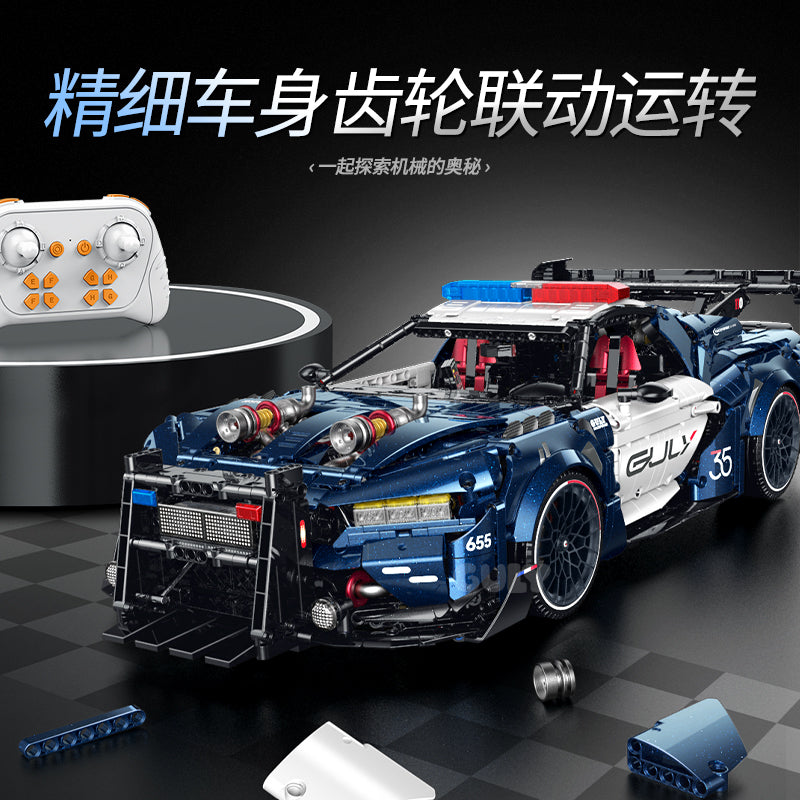 GULY 1:8 Police Sports Car Model Kit 10655 - 800主图-4.jpg
