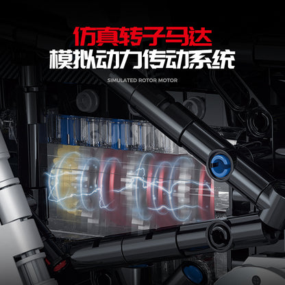 GULY 1:5 Electroplated Technic Motorcycle Model Kit 60507 - 800主图-4.jpg
