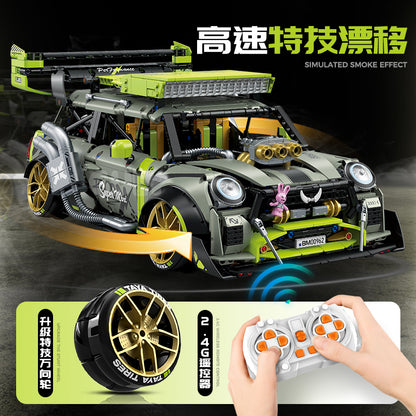 GULY 1:10 Electroplated High-Speed Stunt Car Model Kit 10632 - 800主图-4.jpg