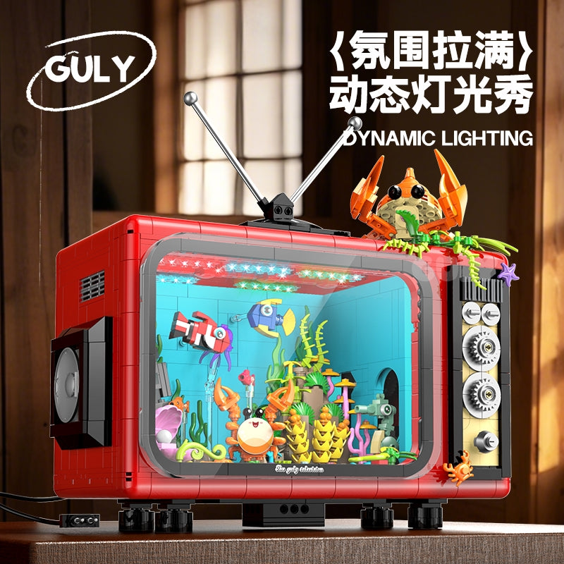 GULY Retro TV Display Building Set 60518 - 800主图-4.jpg