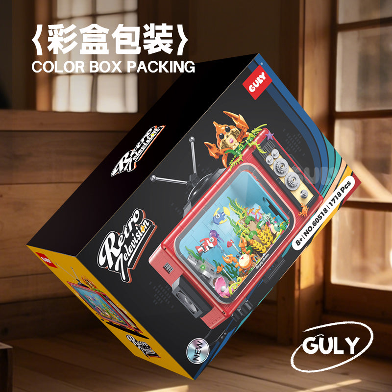GULY Retro TV Display Building Set 60518 - 800主图-5.jpg