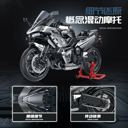 GULY 1:5 Electroplated Technic Motorcycle Model Kit 60525 - 800主图-5.jpg