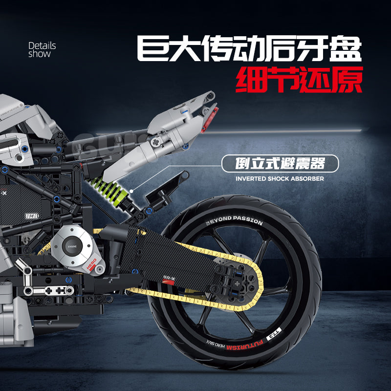 GULY 1:5 Electroplated Technic Motorcycle Model Kit 60507 - 800主图-5.jpg