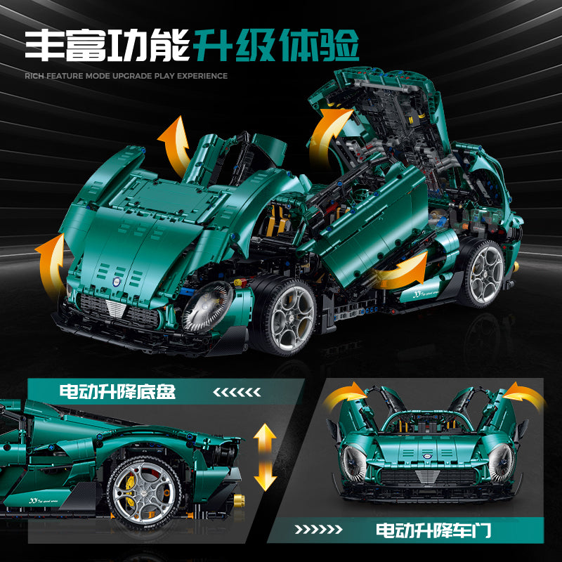 GULY 1:8 Electroplated Sports Car Model Kit 10621 - 800主图-5.jpg