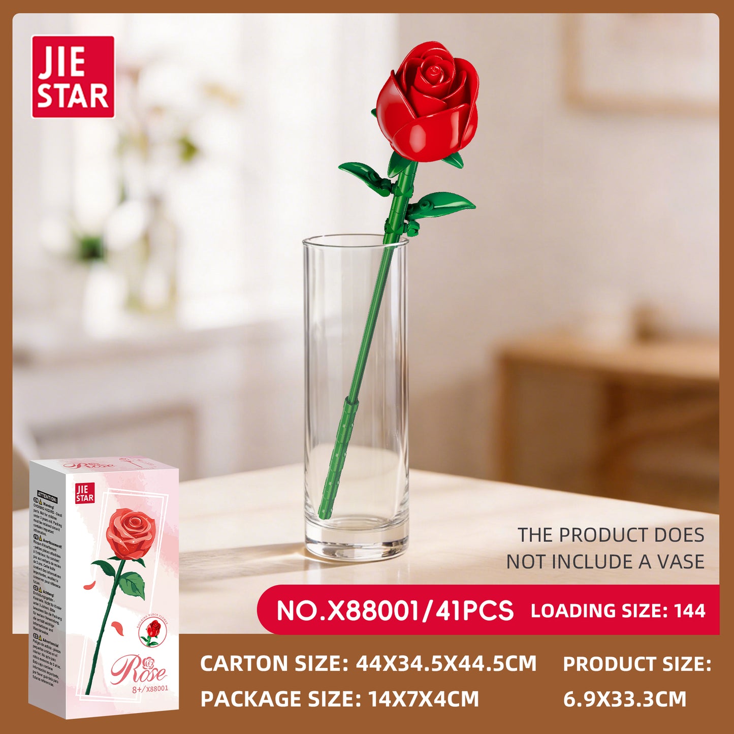 JIESTAR Flower Building Block Set 11-Pack SKU image - 88001-sku.jpg