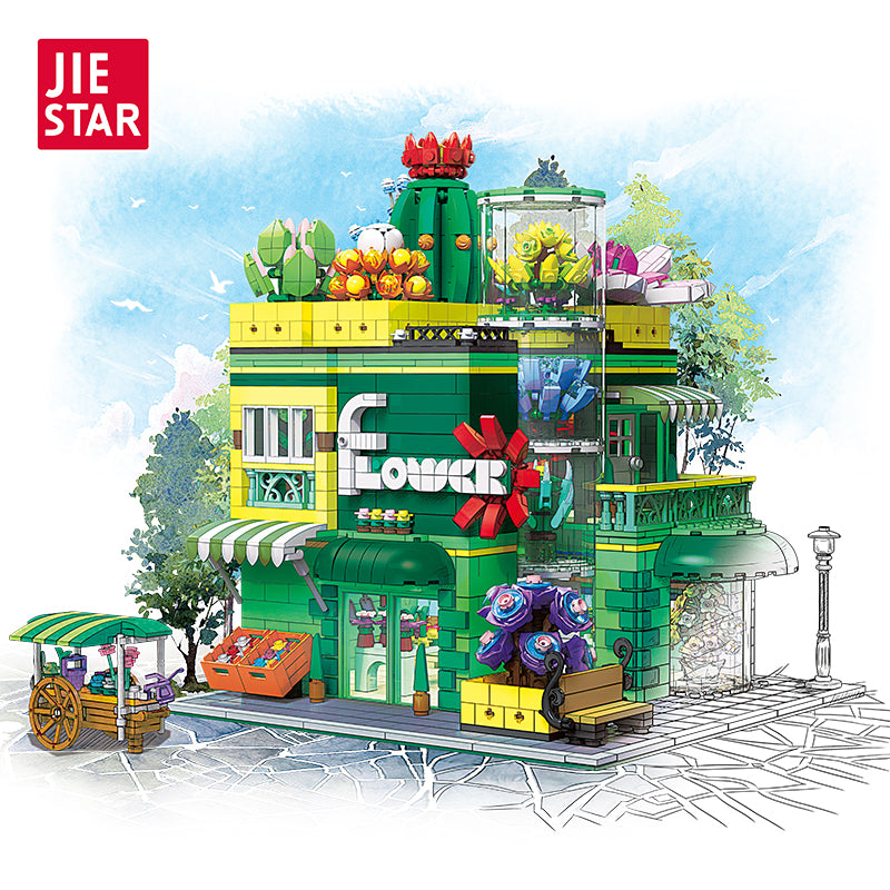 JIESTAR Succulent Plant Shop [Including Led Lighting Parts] Building Block Set - 89108-1.jpg