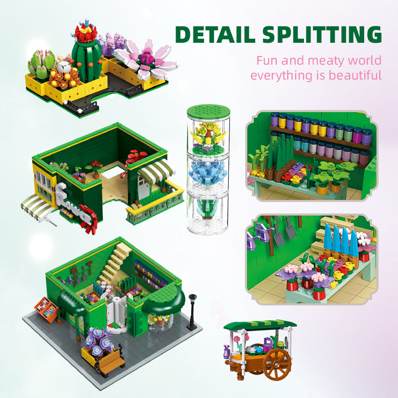 JIESTAR Succulent Plant Shop [Including Led Lighting Parts] Building Block Set - 89108-4.jpg