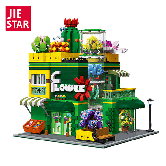 JIESTAR Succulent Plant Shop [Including Led Lighting Parts] Building Block Set - 89108-白底.jpg
