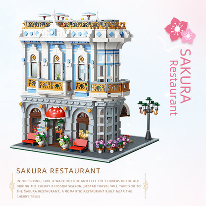 JIESTAR Sakura Restaurant. With Qr Code Light Line Building Block Set - 89109-2.jpg