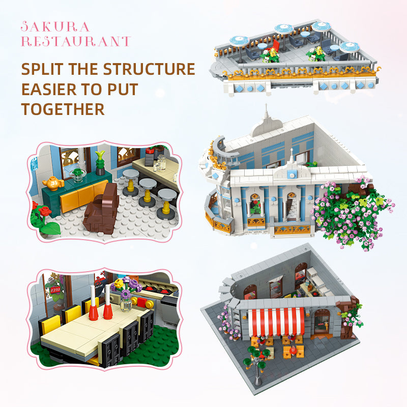 JIESTAR Sakura Restaurant. With Qr Code Light Line Building Block Set - 89109-4.jpg
