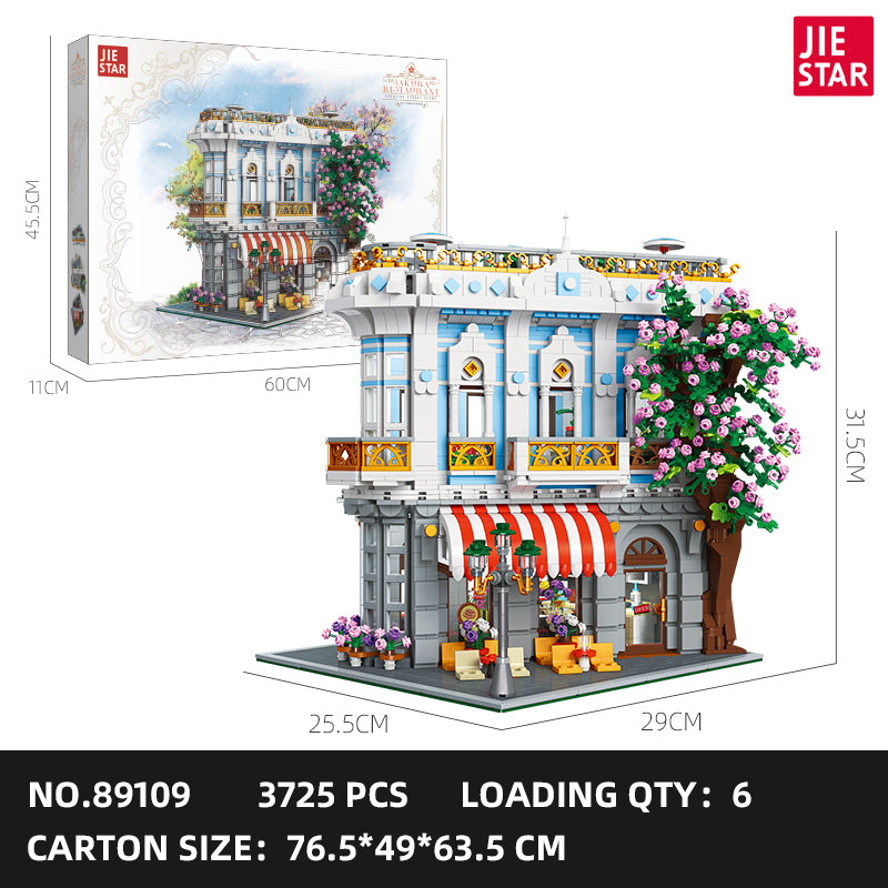 JIESTAR Sakura Restaurant. With Qr Code Light Line Building Block Set SKU image - 89109-sku.jpg