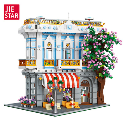 JIESTAR Sakura Restaurant. With Qr Code Light Line Building Block Set - 89109-白底.jpg