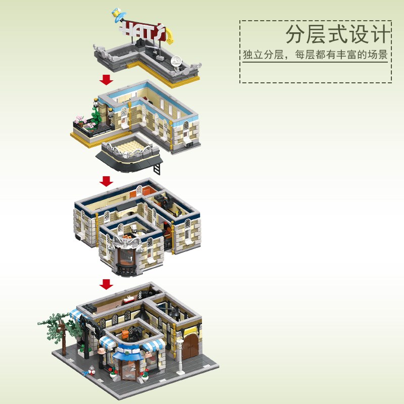 JIESTAR Hat Store Building Block Set SKU image - 89121-sku.jpg