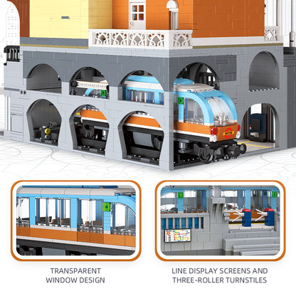 JIESTAR 城市轻轨站 带二维码灯线 Building Block Set - 89129-2.jpg