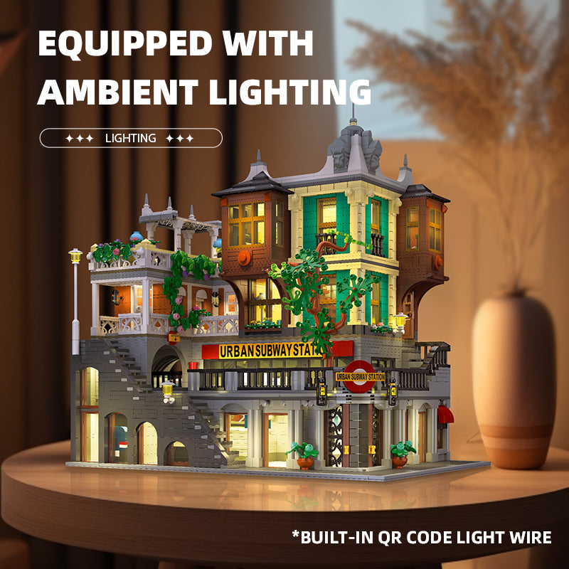 JIESTAR 城市轻轨站 带二维码灯线 Building Block Set - 89129-4.jpg