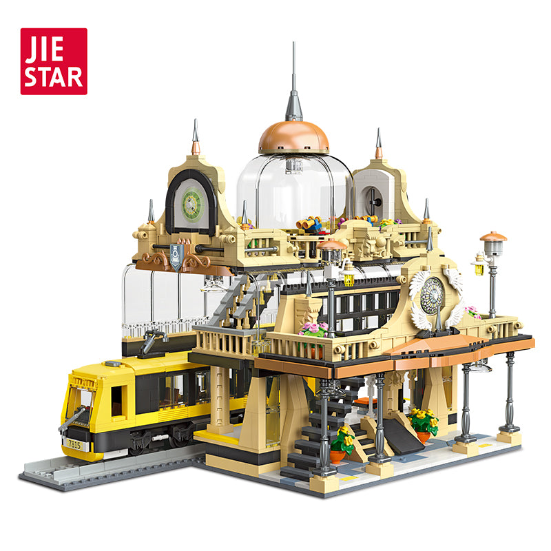 JIESTAR 欧式火车站 【含灯光件】 Building Block Set - 89136-白底.jpg