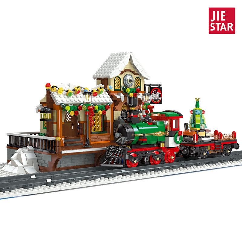 JIESTAR Christmas Winter Train Station Building Block Set - 89142-白底.jpg