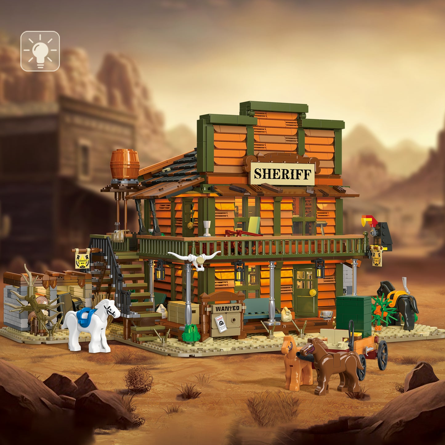 JIESTAR Sheriff'S Office Building [Including Lighting Accessories] Building Block Set - 89147-1.jpg
