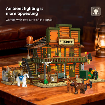 JIESTAR Sheriff'S Office Building [Including Lighting Accessories] Building Block Set - 89147-3.jpg