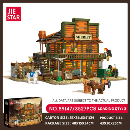 JIESTAR Sheriff'S Office Building [Including Lighting Accessories] Building Block Set SKU image - 89147-sku.jpg