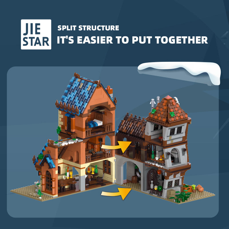 JIESTAR Medieval Tavern Building Block Set - 89151-4.jpg
