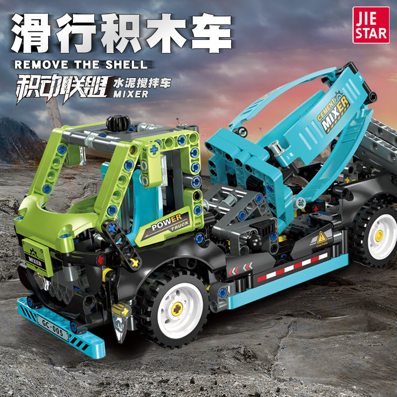 JIESTAR Cement Mixer Truck Building Block Set - 91005-1.jpg