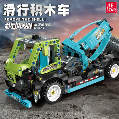 JIESTAR Cement Mixer Truck Building Block Set - 91005-1.jpg