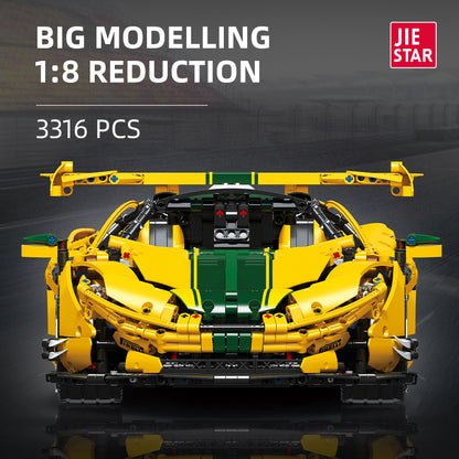 JIESTAR 1:8 Yellow Hypercar Model Kit - image 03