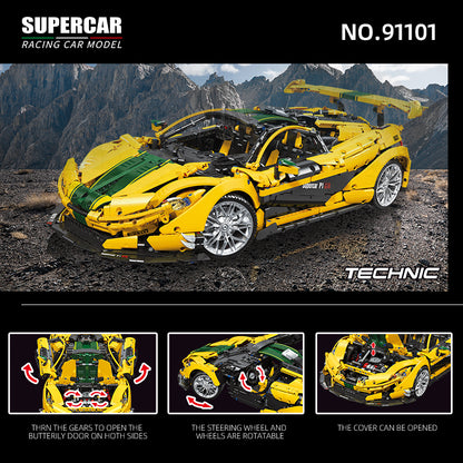 JIESTAR 1:8 Yellow Hypercar Model Kit - image 04