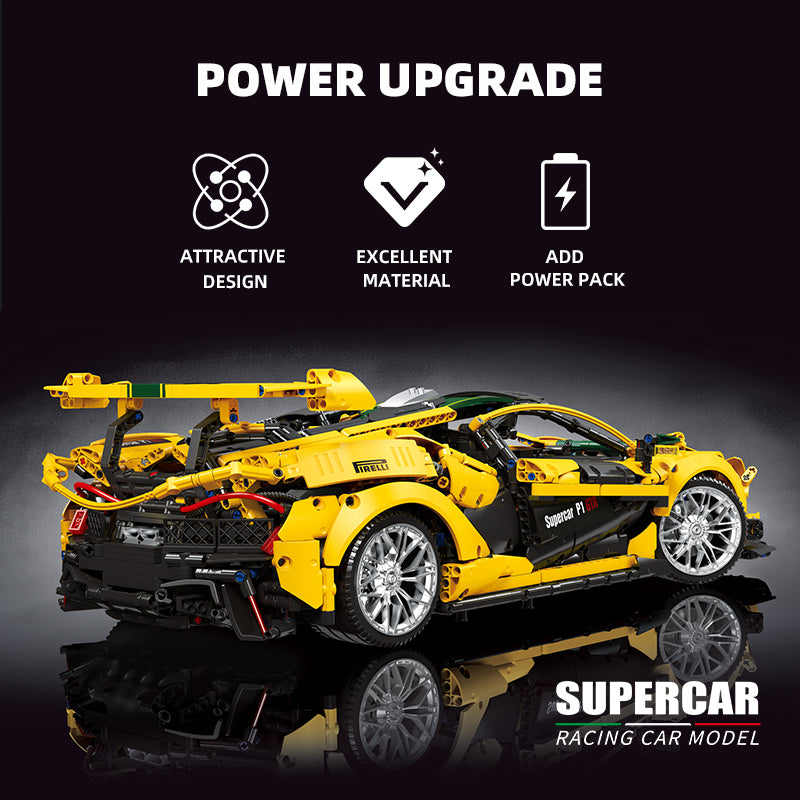 JIESTAR 1:8 Yellow Hypercar Model Kit - image 05