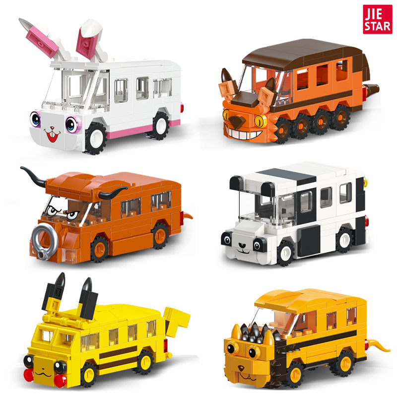 JIESTAR Animal Bus Series [6 Small Models] Building Block Set - 92308-白底.jpg