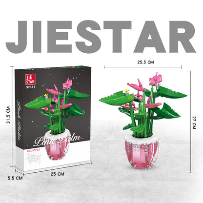 JIESTAR Pink Palm Building Block Set - 92361-4.jpg