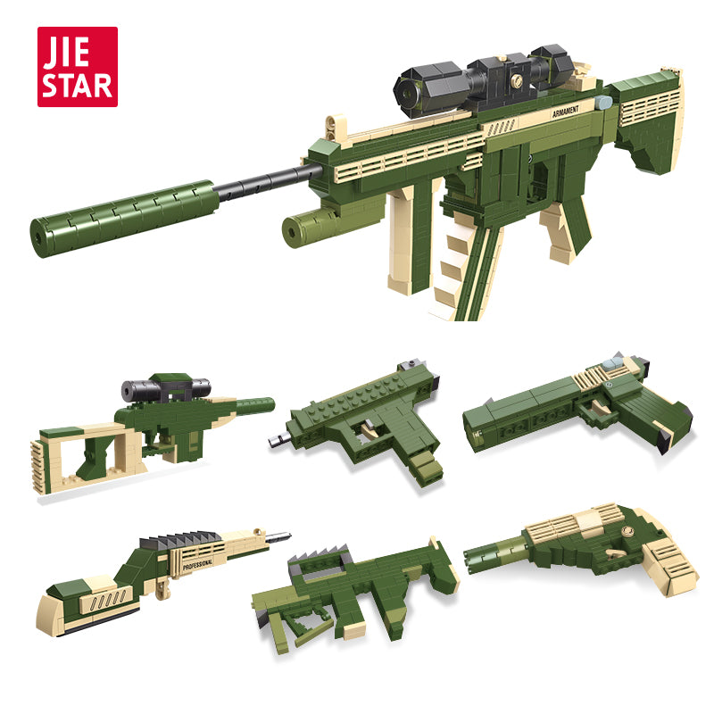 JIESTAR Gun Model Building Block Set 92408 - 92408-白底.jpg