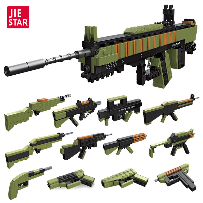 JIESTAR Gun Model Building Block Set 92409 - 92409-白底.jpg