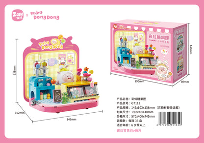 Zoin Rainbow Candy Box Mini Train Model Kit