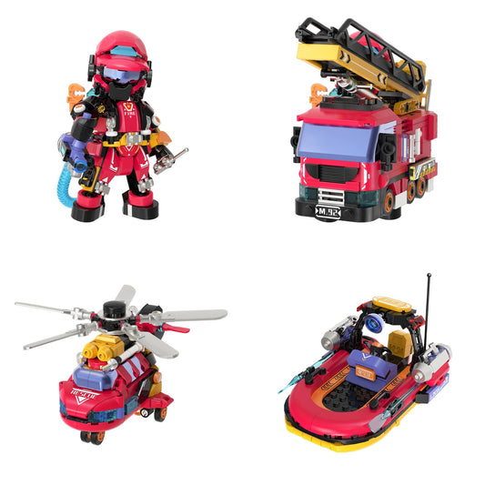iBlock Rescue Team 4-Model Kit - IB1101-1-IB1101-4__combined-white-4-model.jpg
