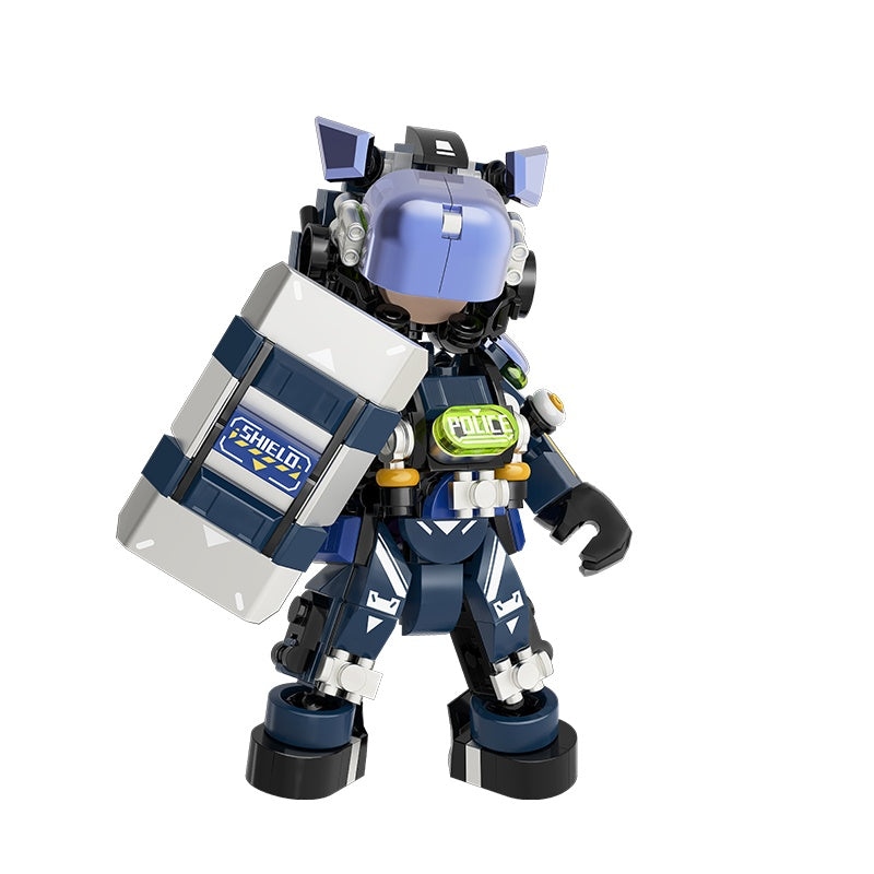iBlock Rapid Response Team 4-Model Kit SKU image - IB1102-1__IB1102-1-police-officer-sku.jpg