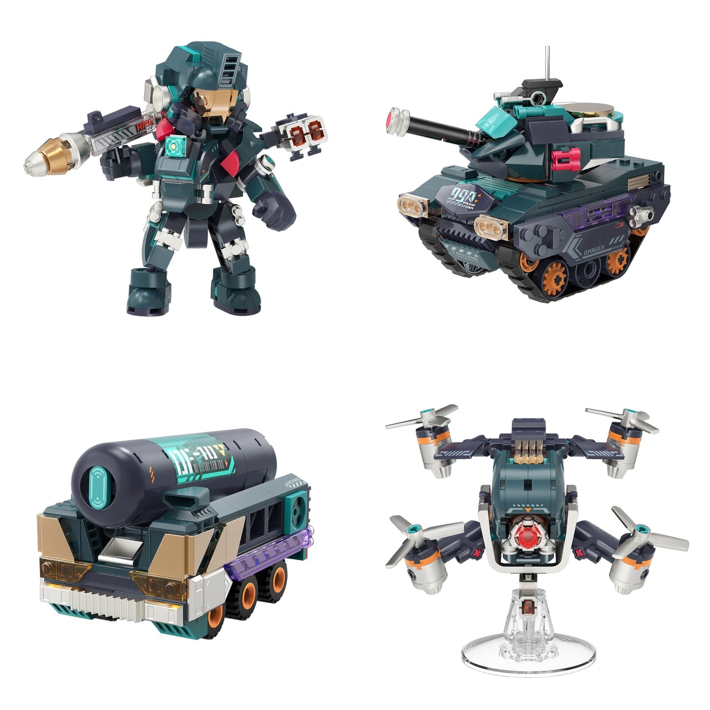 iBlock Special Operations Team 4-Model Kit - IB1103-1-IB1103-4__combined-white-4-model.jpg